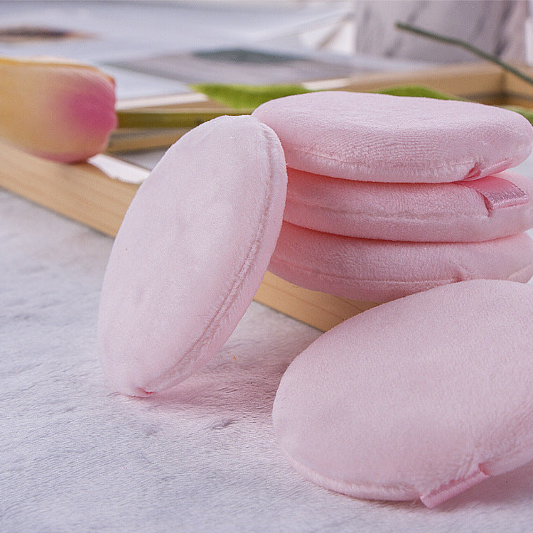 Five-Piece Round Hand Hook Ribbon Make-Up Puff Five-Piece Round Hand Hook Ribbon Make-Up Puff